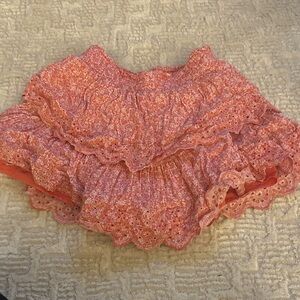 American Eagle Outfitters Coral Floral Skirt